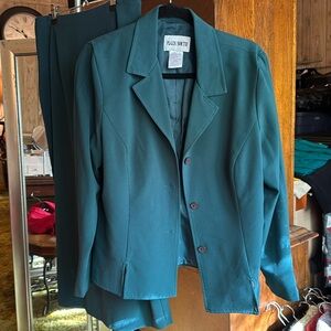 Vintage Plaza South Green Skirt Suit Size 4